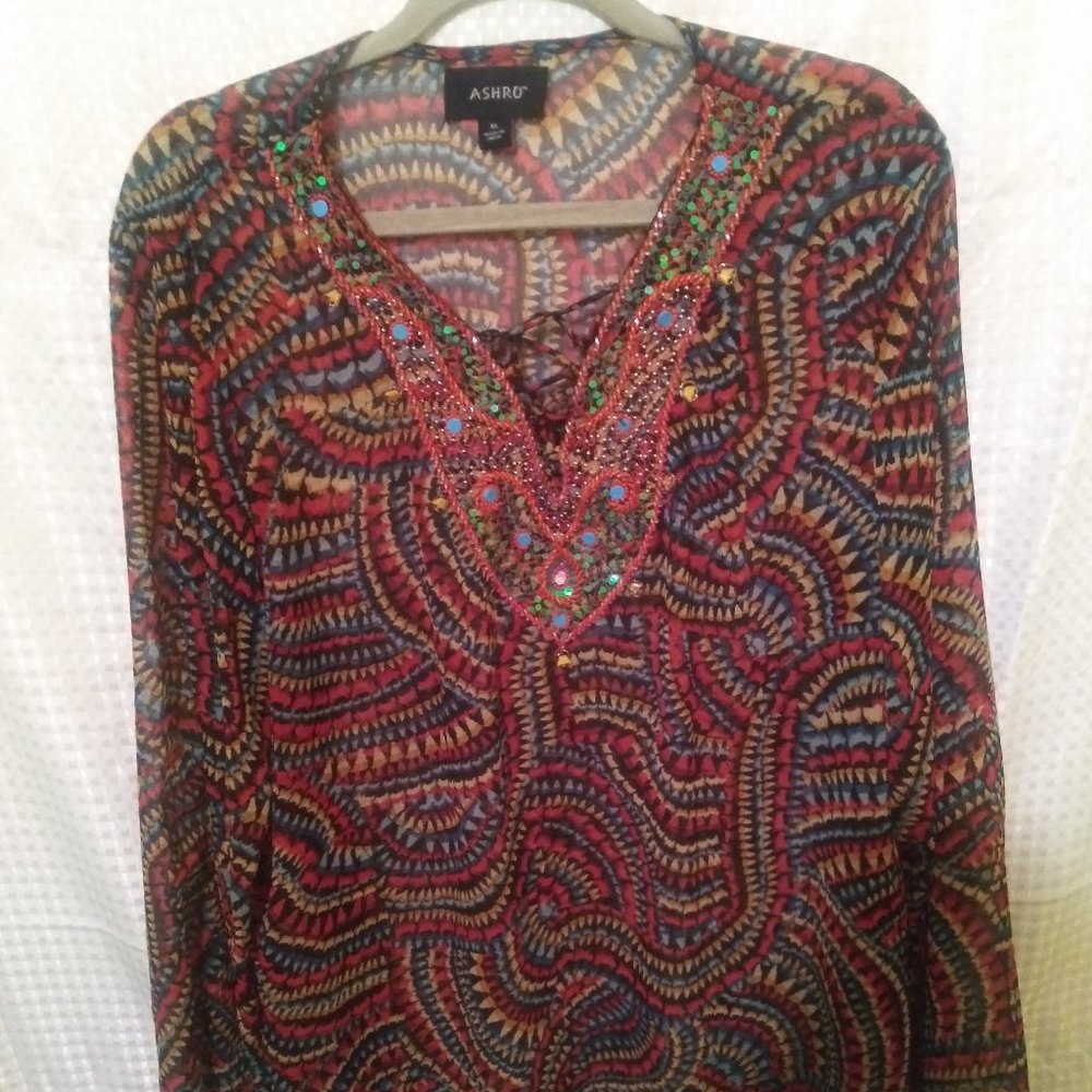 Ashro, Women's Blouse, Red, size XL